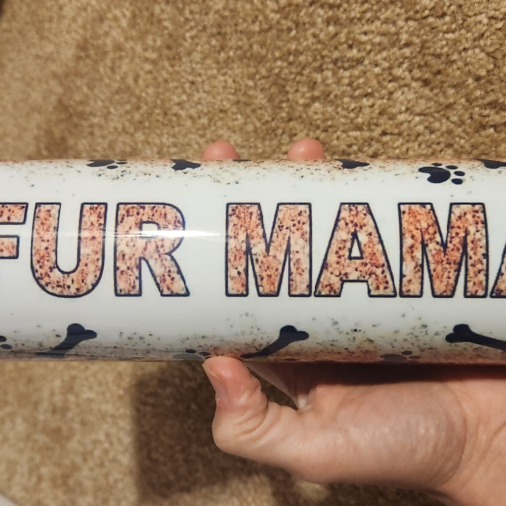 Fur Mama Tumbler with Paw Prints